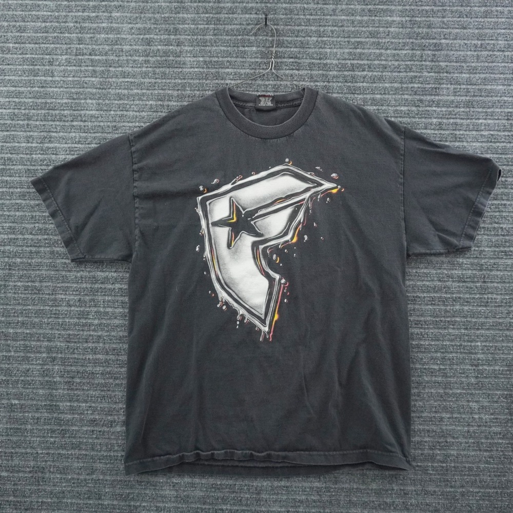Vintage Famous Stars & Straps T-Shirt Mens XL Black Graphic Logo Tee
